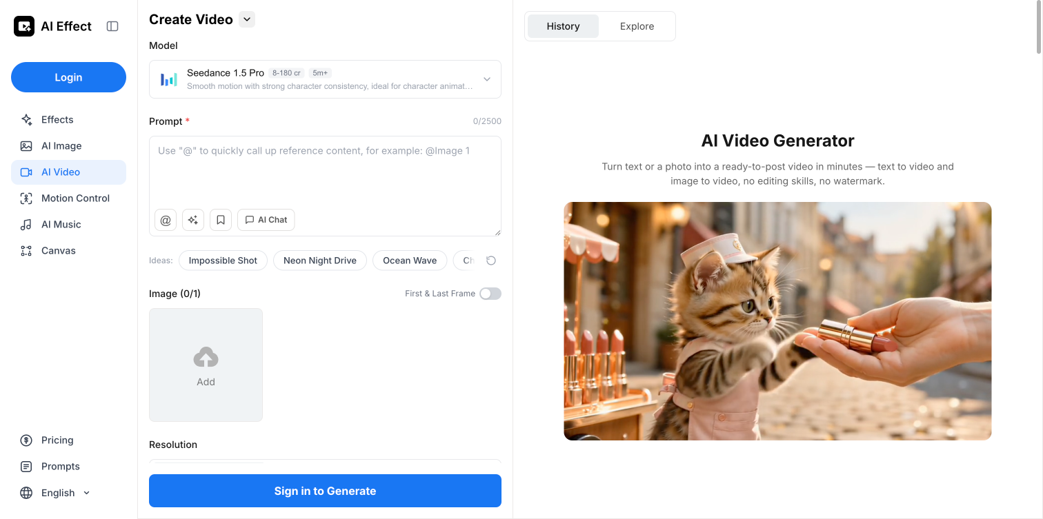 AI Effect ｜ AI Video Generator