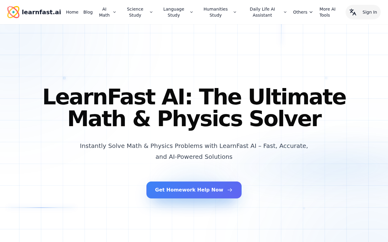 Learnfast Ai Free Ai Physics Solver