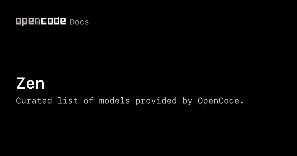 OpenCode Zen